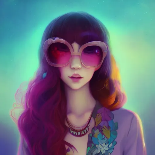 Image similar to portrait of a beautiful hippie, art by lois van baarle and ross tran and sam yang and ilya kuvshinov and guweiz, digital art, high detail, sharp focus, unreal engine 5, trending on artstation, deviantart, pinterest, 4 k uhd image