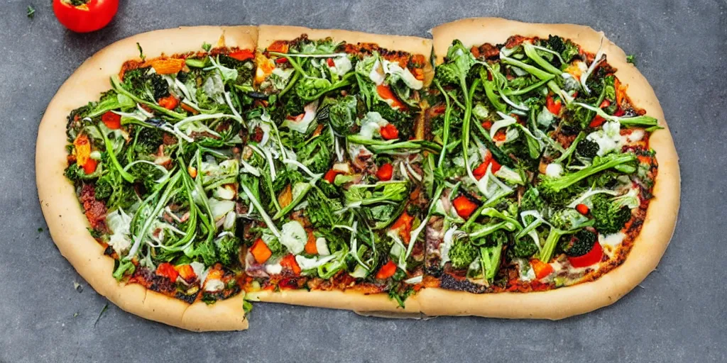 Image similar to garden vegetable pizza