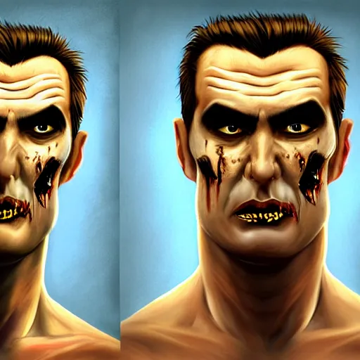 Prompt: portrait of a smooth skinned handsome zombie version of morrissey as a zombie with cuts and with a large quiff and thick eyebrows, 7 days to die zombie, realistic proportions, fine art, award winning, intricate, elegant, sharp focus, cinematic lighting, digital painting, 8 k concept art, art by brom, art by michael hussar, 8 k