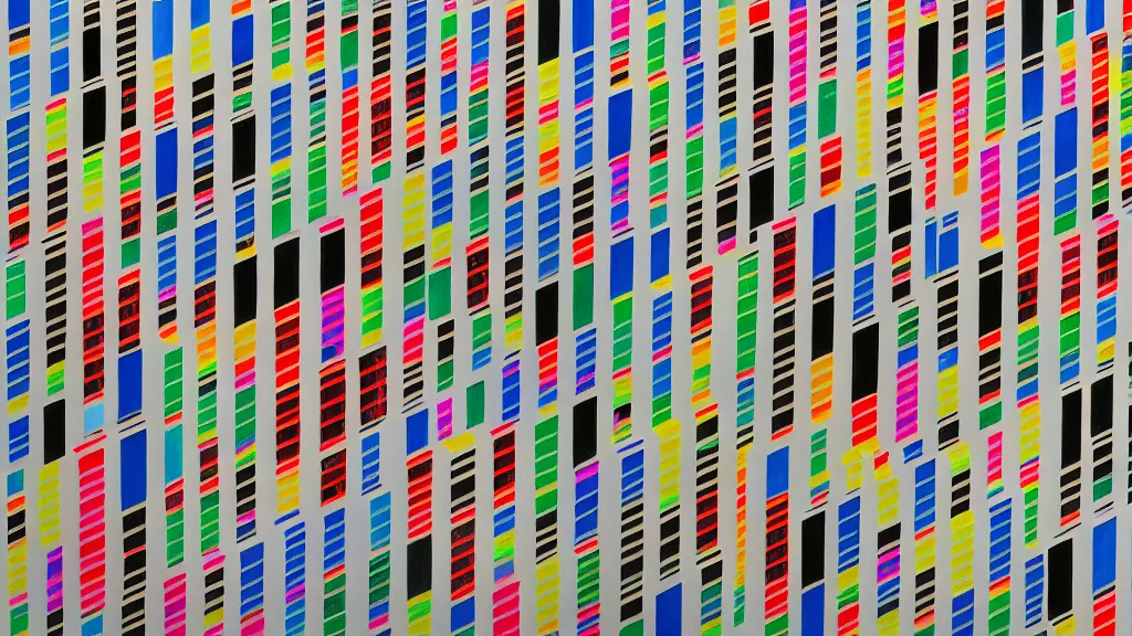 Image similar to a flashy row of vending machines, japan, a collage painting, in the style of wes anderson, lola dupre, david hockney, isolated on negative white space background dark monochrome neon spraypaint accents volumetric octane render