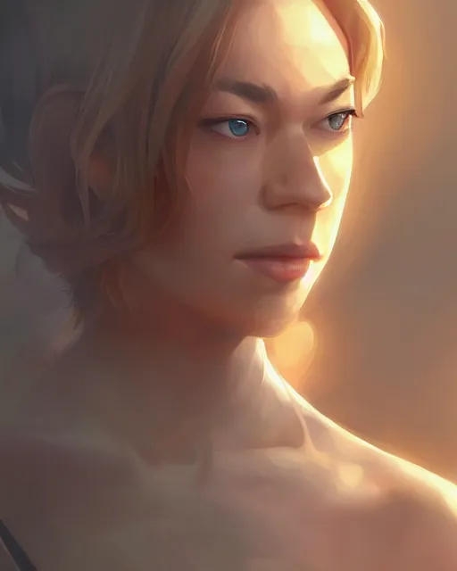 Image similar to yvonne strahovski, full shot, atmospheric lighting, visible face, perfectly shaded body, by makoto shinkai, stanley artgerm lau, wlop, rossdraws