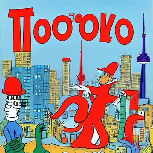 Prompt: The city of Toronto, by Dr. Seuss.