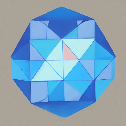 Image similar to Geometric Shapes - a red cube is located underneath a blue sphere