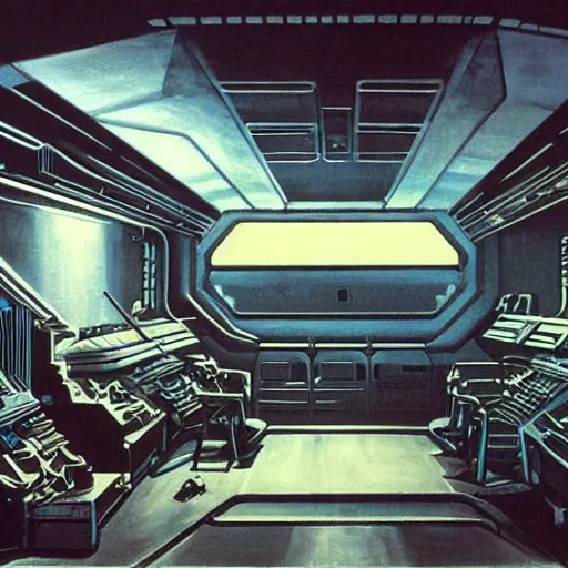 Prompt: painting of a syd mead scifi ancient civilzation interior engine room