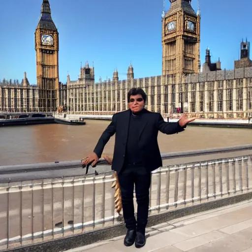 Image similar to juan gabriel visiting big ben