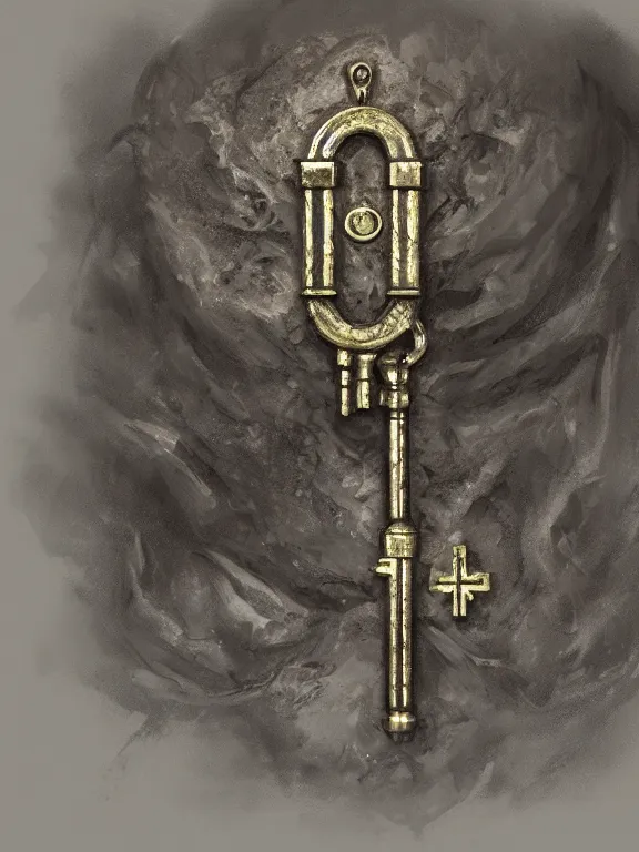 Prompt: a ultradetailed beautiful concept art of the old time key, forge in the unconscious by spirit, concept art, high resolution concept art, 4 k