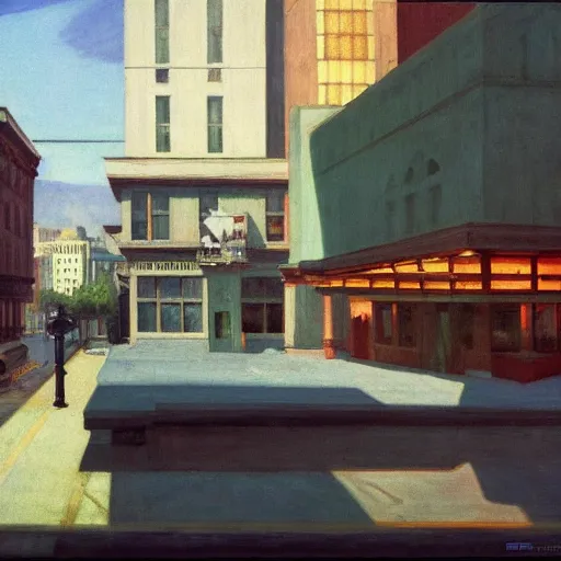Image similar to The Last of Us, by Edward Hopper, extremely detailed,