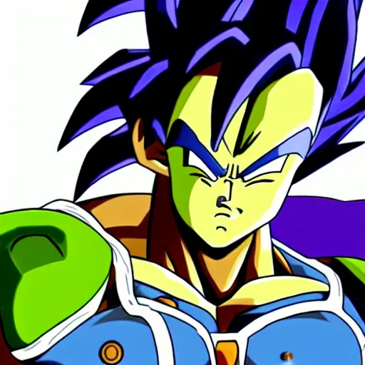 a fusion of broly and vegeta, Stable Diffusion