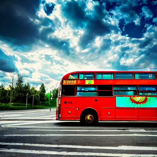 Image similar to realistic high detailed photo of bus in minsk