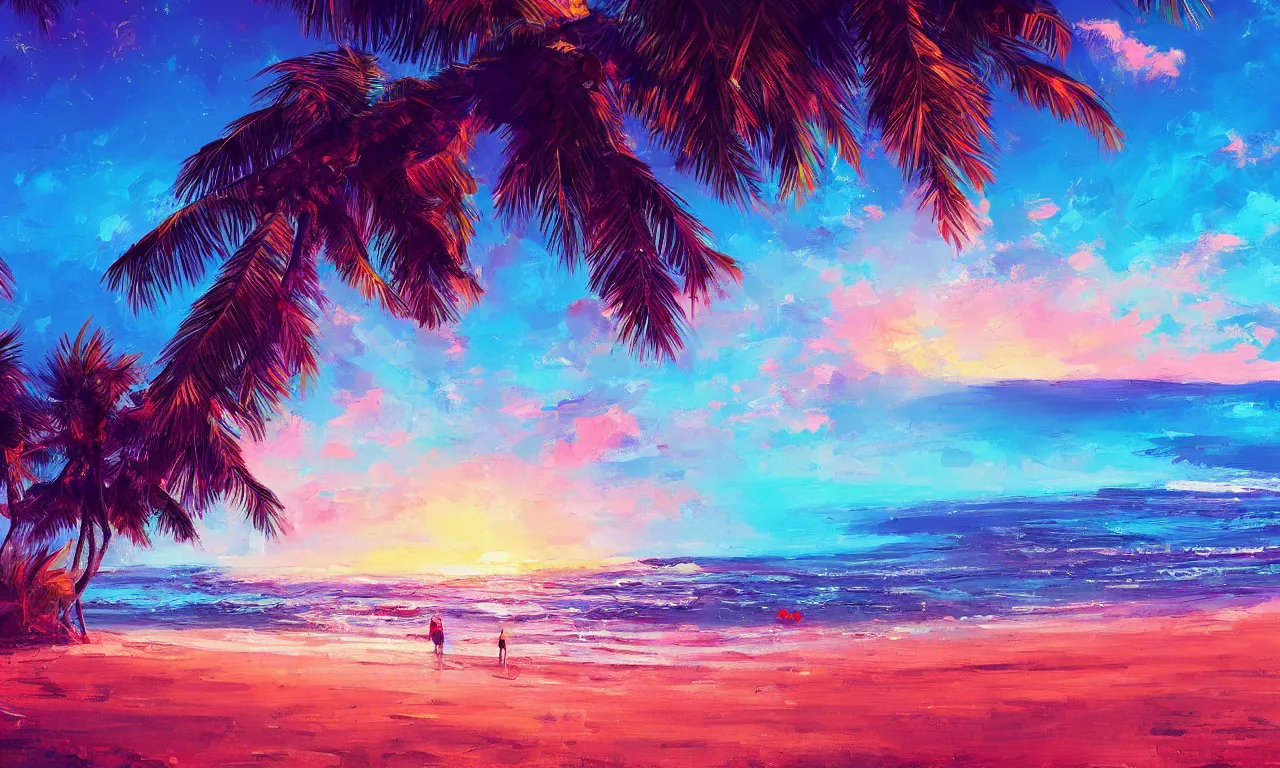 Image similar to paradise beach by alena aenami artworks in 4 k