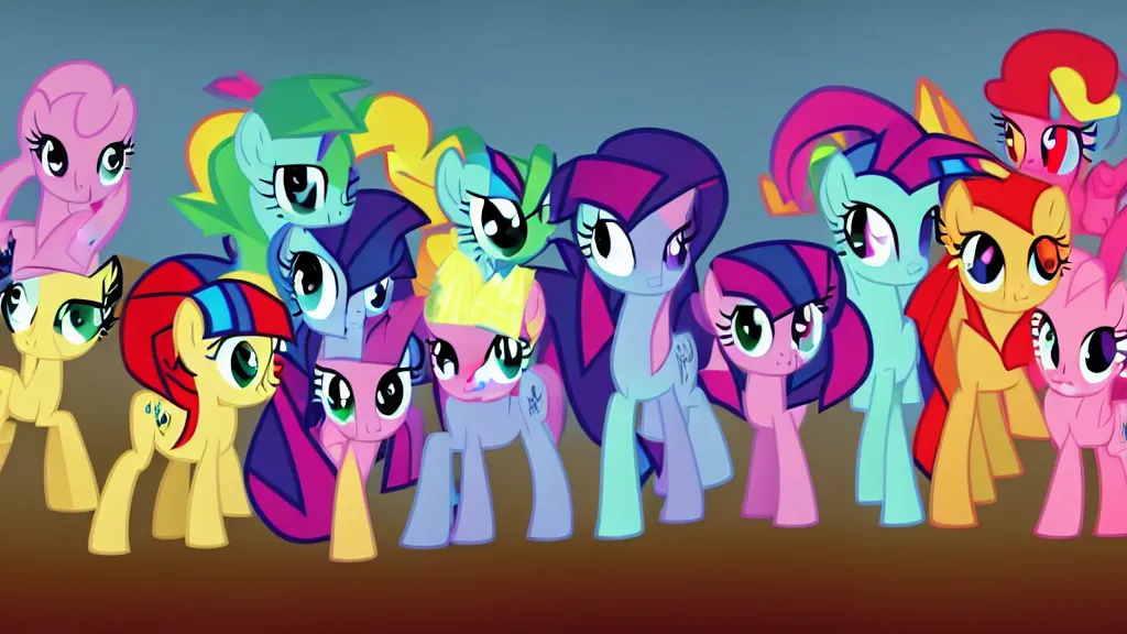 Prompt: my little pony, zack snyder 3 8 4 0 x 2 1 6 0