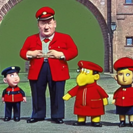 Image similar to herman goering in postman pat, bbc