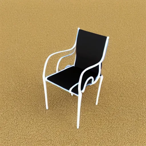 Image similar to 3 d render of a chair made out of bones