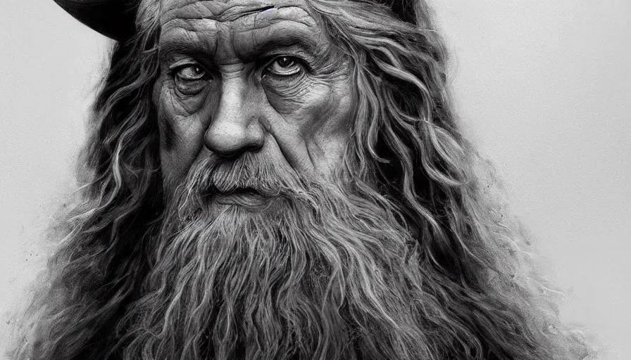 Prompt: Gandalf the black, beautiful realistic artwork on artstation