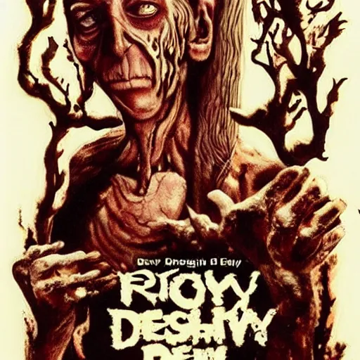 Image similar to ugly filthy gross fleshy raw meat zombie raven deer fox. David Cronenberg. Body horror style. 35mm.