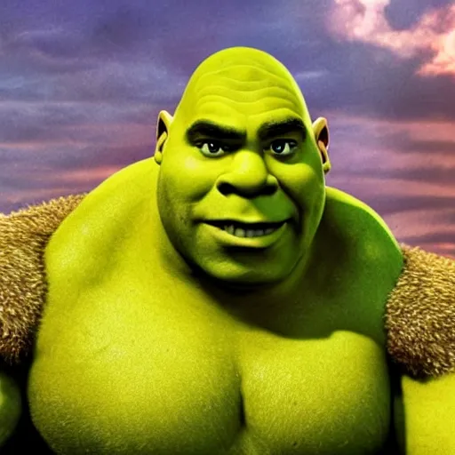 Image similar to dwayne johnson as shrek