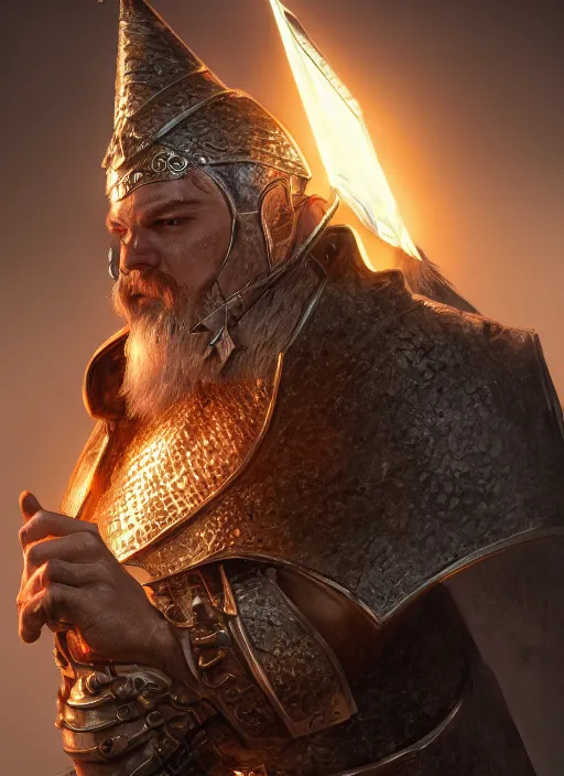 Image similar to ultra detailed fantasy cleric, dnd character portrait, full body, dnd, rpg, lotr game design fanart by concept art, behance hd, artstation, deviantart, global illumination radiating a glowing aura global illumination ray tracing hdr render in unreal engine 5