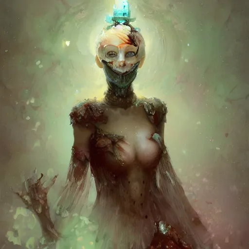 Image similar to !dream Thermalcore a demonic Frosty whilst wearing Crown Of Ice lawyer Jenny Frankino portrait portrait Face eyes Wearing Snickerdoodles on her Calves in July Intaglio Brushstrokes by tom bagshaw Anato Finnstark Ismail Inceoglu