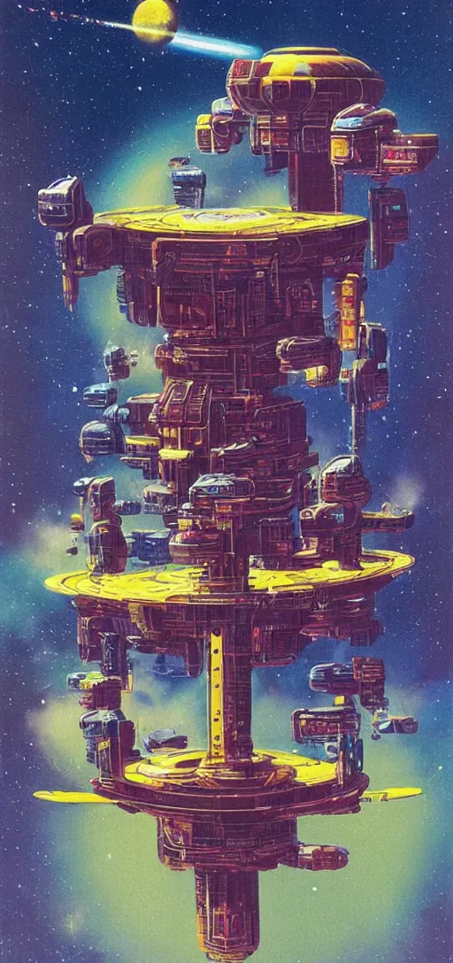 Prompt: a android learning dialetical materialism, class, 7 0 s sci - fi colors, high detailed, art by chris foss