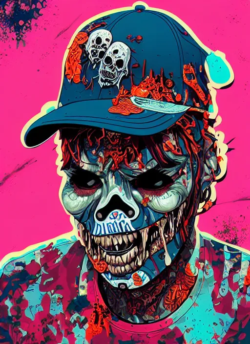 Image similar to zombie full body hiphop streetwear drip, tristan eaton, victo ngai, artgerm, rhads, ross draws