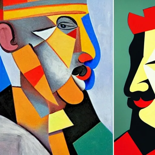 Prompt: Alexander Lukashenko in Picasso style