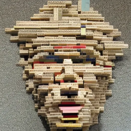 Prompt: boris johnson made out of blocks