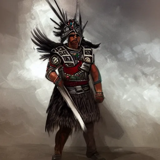 Image similar to mexican warrior, concept art