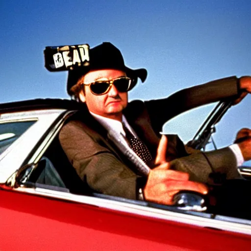 Image similar to bill murray in fear and loathing in las vegas, movie still, promotional shot