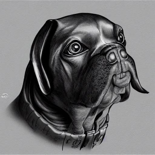 Prompt: alien dog, digital art, trending on art station