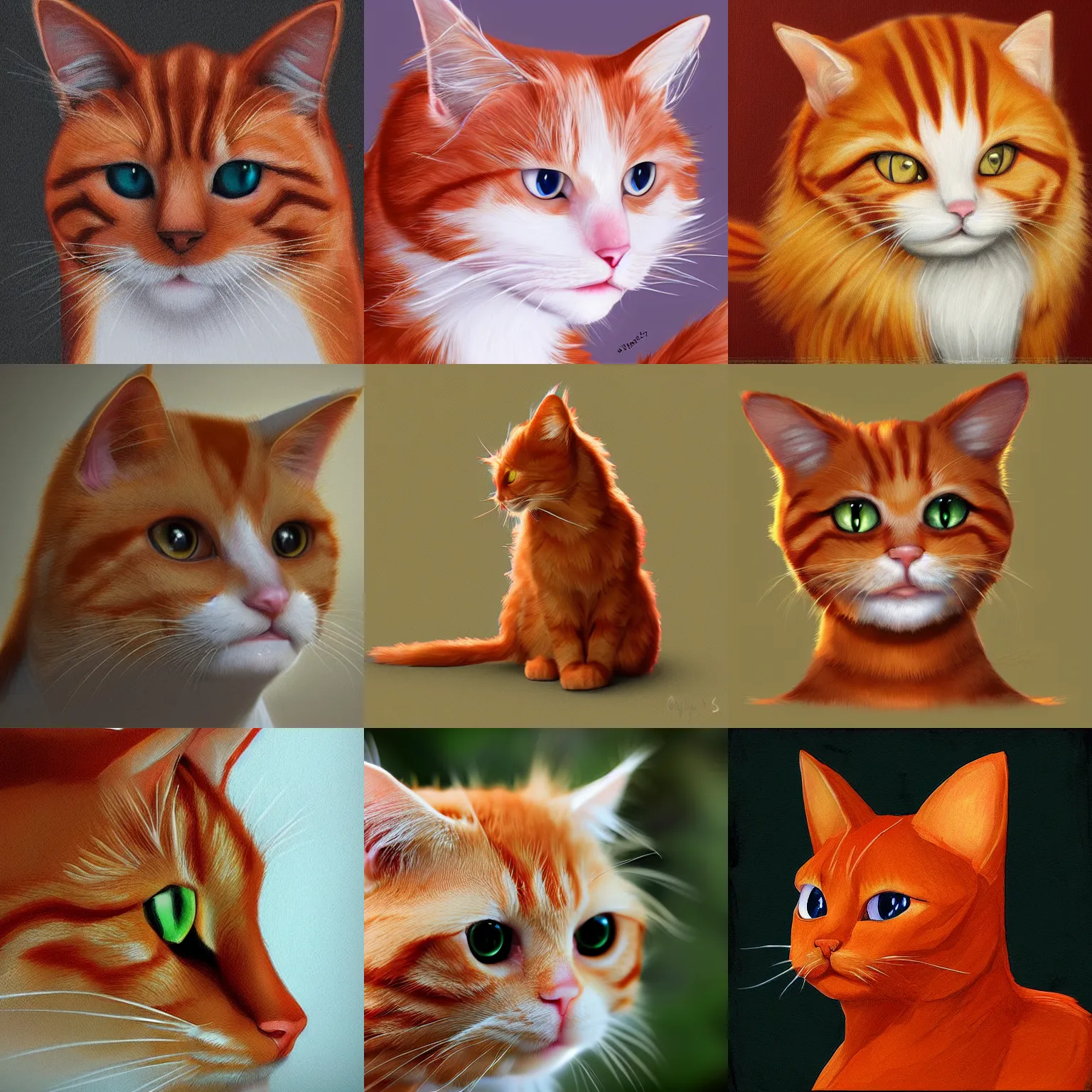 Prompt: ginger cat. trending on artstation