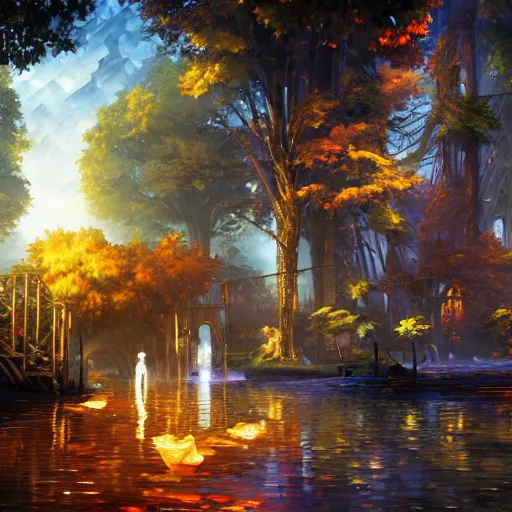 Image similar to cryengine render by android jones, james christensen, rob gonsalves, leonid afremov and tim white