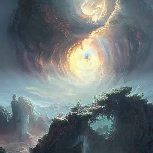 Prompt: the gate to the astral world by by quentin mabille