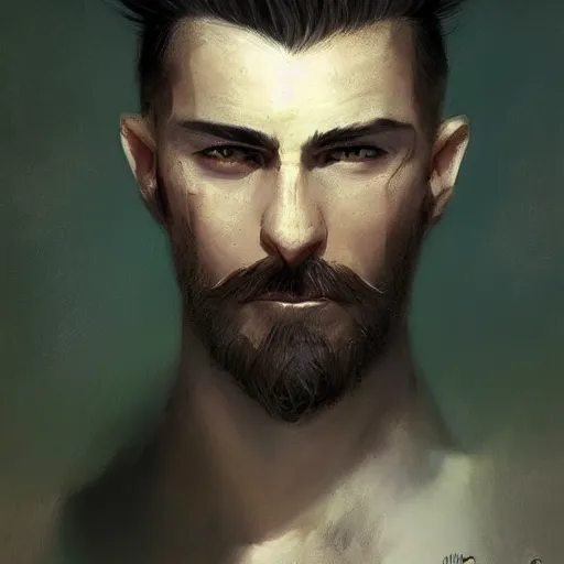 Prompt: a beautiful award winning commission portrait of a young man with white undercut hair,and a stylish beard,green eyes.digital art,art by greg rutkowski,character design by charles bowater,ross tran,photorealistic,highly detailed,detailed face,4k,dramatic,deviantart,artstation