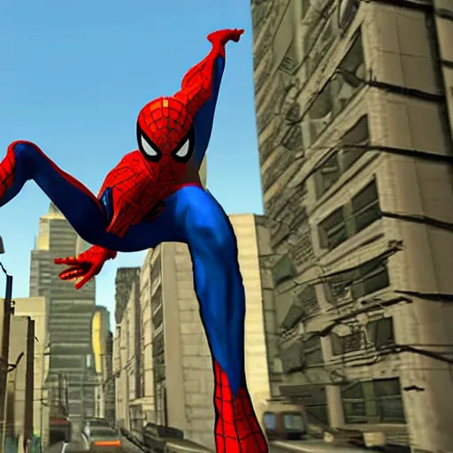 Image similar to spider man in gta san andreas