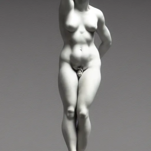 Image similar to full body sculpture of aphrodite hyperrealistic style made by michelangelo