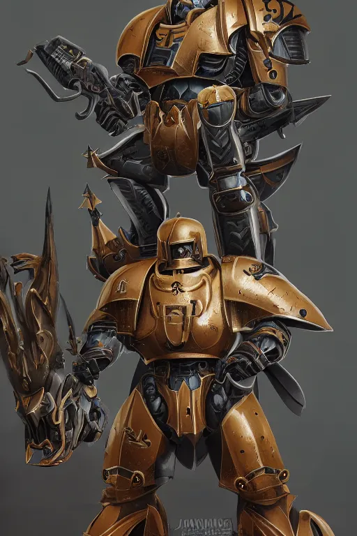 Prompt: cute caracal wearing armor portrait heros warhammer 4 0 k horus heresy fanart - the primarchs emperor by johannes helgeson animated with vfx concept artist & illustrator global illumination ray tracing hdr fanart arstation zbrush central hardmesh 8 k octane renderer comics stylized