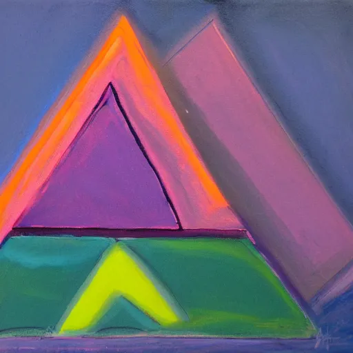 Prompt: triangle sunset futurist