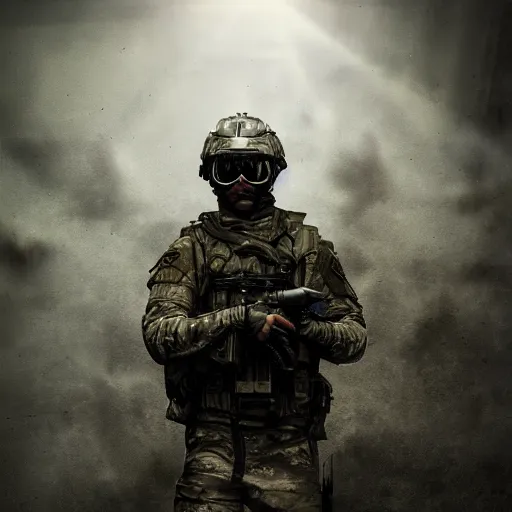 Image similar to future soldier sci - fi, 8 k, shallow depth of field, moody lighting, ultra high detail, concept art,