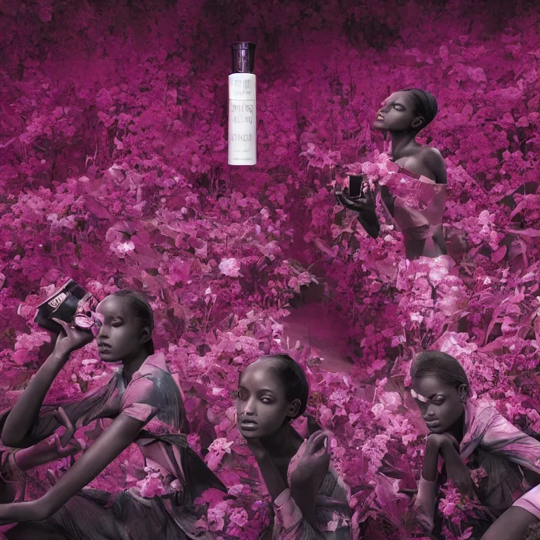 Image similar to fragrance advertising campaign by richard mosse