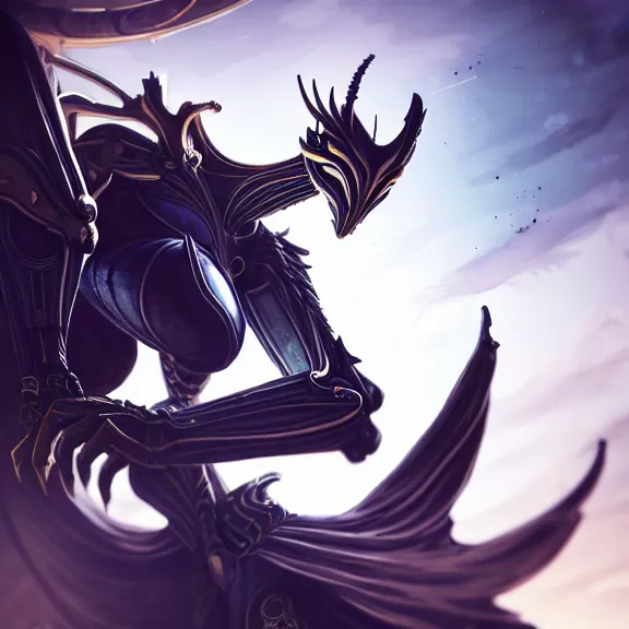 Image similar to highly detailed giantess shot exquisite warframe fanart, worms eye view, looking up at a giant 500 foot tall beautiful saryn prime female warframe, as a stunning anthropomorphic robot female dragon, looming over, posing elegantly, proportionally accurate, anatomically correct, sharp claws, two arms, two legs, camera close to the legs and feet, giantess shot, upward shot, ground view shot, leg and thigh shot, epic shot, high quality, captura, realistic, professional digital art, high end digital art, furry art, macro art, giantess art, anthro art, DeviantArt, artstation, Furaffinity, 3D realism, 8k HD render, epic lighting, depth of field