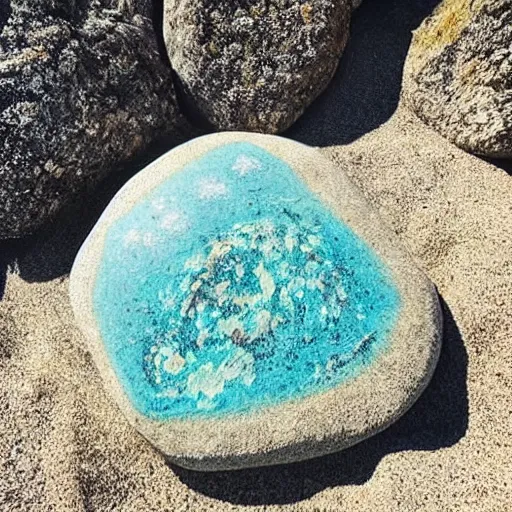 Image similar to a beautiful rock on the beach