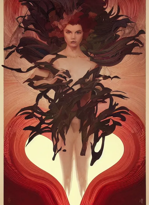 Image similar to symmetry! portrait of sandman, red spike aura in motion, floating pieces, painted art by tsuyoshi nagano, greg rutkowski, artgerm, alphonse mucha, spike painting