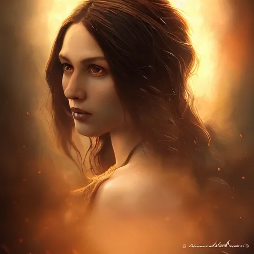 Prompt: majestic gracious regal aristocratic brunette female vampire portrait, atmospheric lighting, painted, menacing, intricate, volumetric lighting, beautiful, rich deep colours masterpiece, golden hour, sharp focus, hyper realistic, ultra detailed, by leesha hannigan, ross tran, thierry doizon, kai carpenter, ignacio fernandez rios