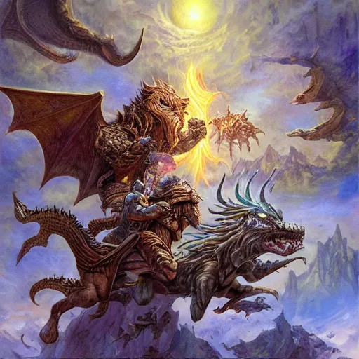Image similar to the astral plane, dungeon and dragons by James Gurney