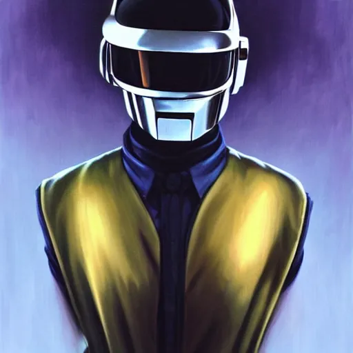 Prompt: portrait of daft punk, art by charlie bowater