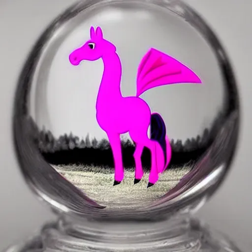 Image similar to Pinkie Pinkie 💓🐴 trapped inside a crystal ball 🔒🔮