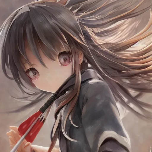 Image similar to dynamic composition, motion, ultra-detailed, incredibly detailed, a lot of details, amazing fine details and brush strokes, colorful and grayish palette, smooth, HD semirealistic anime CG concept art digital painting, watercolor oil painting of a Japanese schoolgirl, Cytus and Deemo style by a Chinese artist at ArtStation, by Huang Guangjian, Fenghua Zhong, Ruan Jia, Xin Jin and Wei Chang. Realistic artwork of a Chinese videogame, gradients, gentle an harmonic grayish colors.