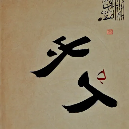 Image similar to poem written in arabic chinese script