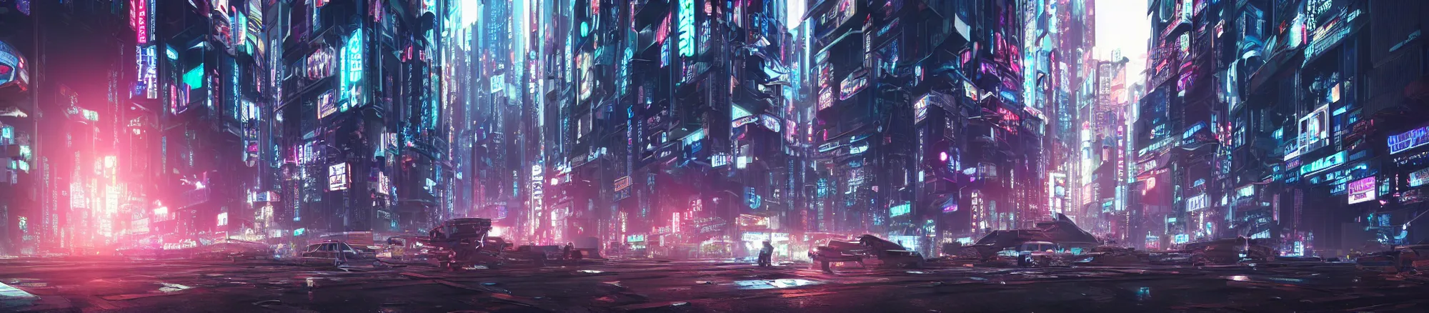 Prompt: A gigantic, sprawling cyberpunk megacity, Tokyo, night, unreal engine, octane render, ray tracing, realistic, highly detailed, cinematic, hyper realism, high detail, synthwave, concept art, award winning, anime