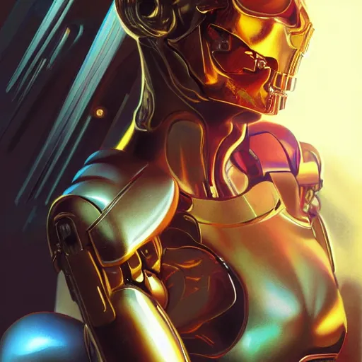 Image similar to samus aran with a terminator t - 8 0 0 metallic skull face, highly detailed, digital painting, artstation, concept art, matte, sharp focus, illustration, art by artgerm and greg rutkowski and alphonse mucha